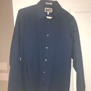Express fitted long sleeve dress shirt